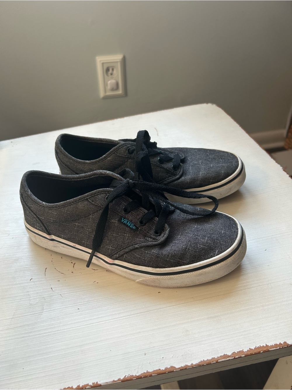 Vans Charcoal Gray Low-Top Canvas Sneakers